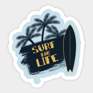 Surf for Life T shirt Sticker